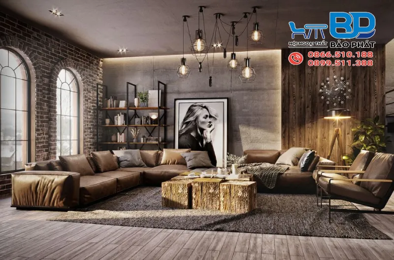 Phong Cách Rustic – Vẻ Đẹp Mộc Mạc Nhưng Đầy Tinh Tế 14 Phòng khách phong cách Rustic ấn tượng