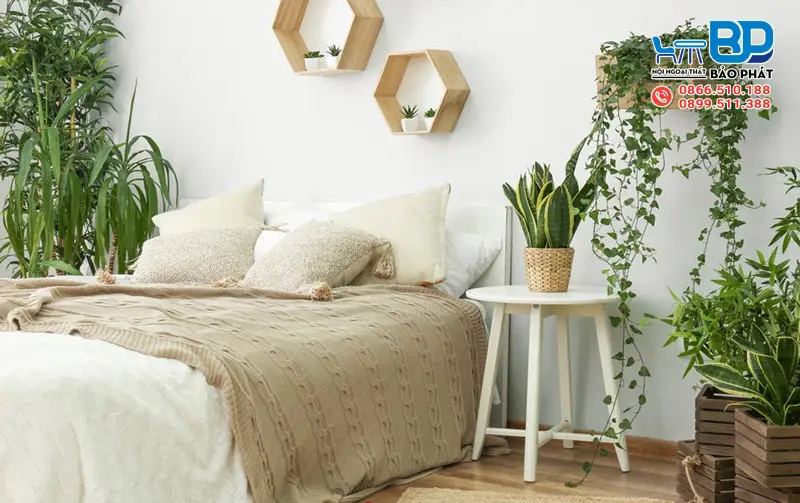 Phòng ngủ phong cách Eco gần gũi với thiên nhiên