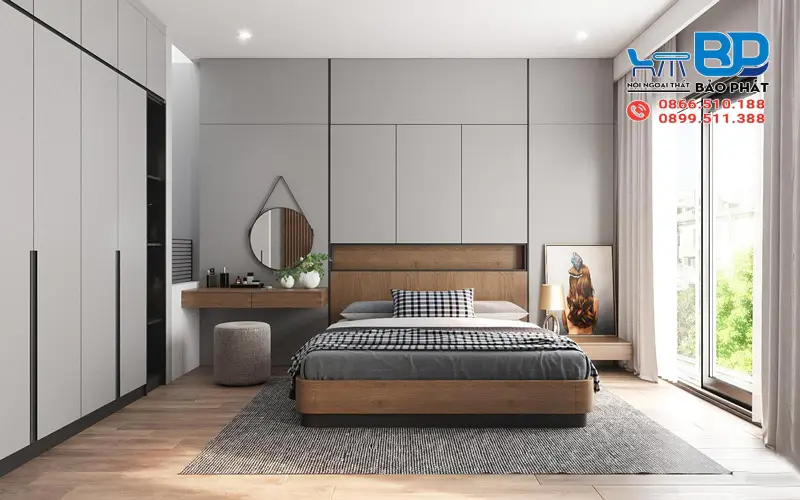 Phòng ngủ phong cách thiết kế đương đại thư giãn thoải mái