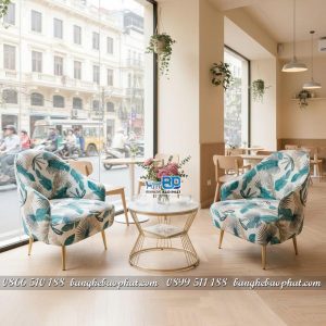 Sofa Grace sắt nệm vải hoa