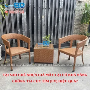 Tại sao ghế nhựa giả mây lại có khả năng chống tia cực tím (UV) hiệu quả?