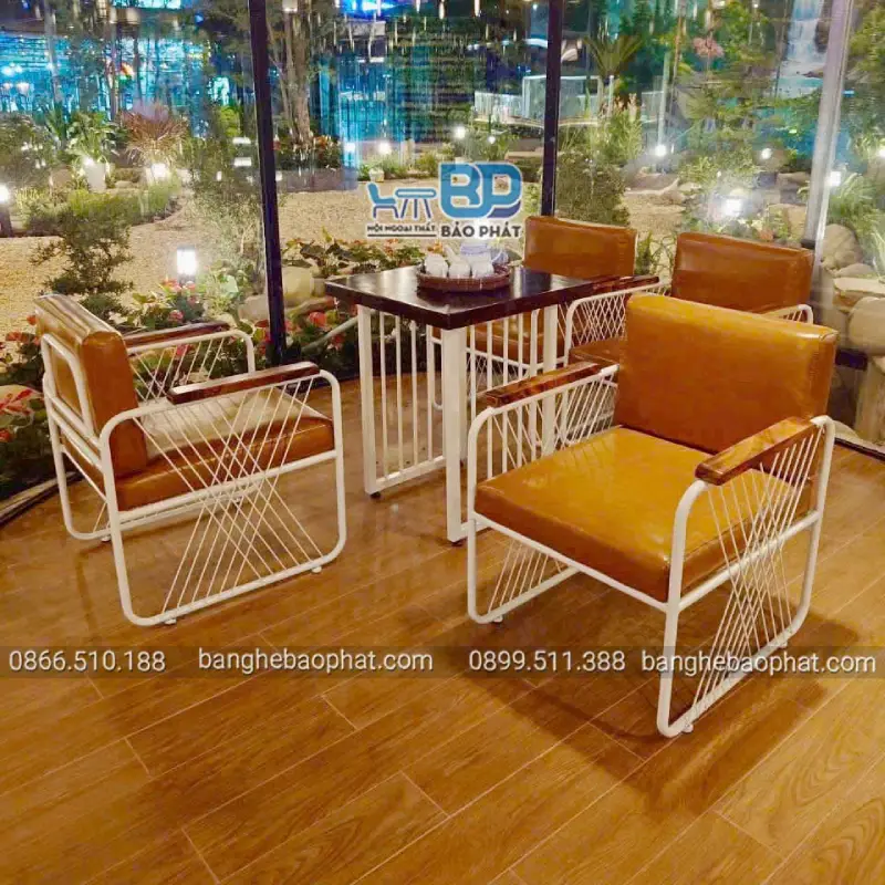 Ưu Điểm Vượt Trội Của Bàn Ghế Cafe Khung Sắt Sơn Tĩnh Điện Trong Kinh Doanh 9 Bàn ghế cafe khung sắt sơn tĩnh điện có mức giá khá hợp lý