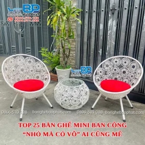 Top 25 bàn ghế mini ban công “nhỏ mà có võ” ai cũng mê