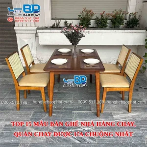 Top 15 mẫu bàn ghế nhà hàng chay, quán chay được ưa chuộng nhất [timect]
