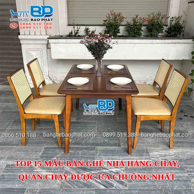 Top 15 mẫu bàn ghế nhà hàng chay, quán chay được ưa chuộng nhất [timect]