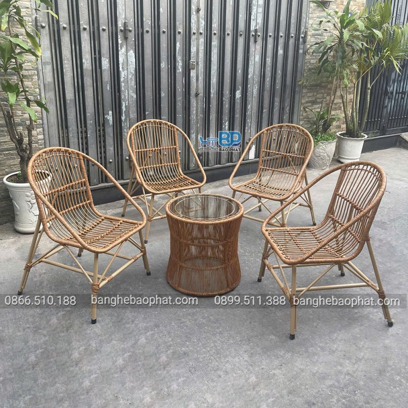 Bàn ghế nhựa giả mây BGNGMBP093 12 Bàn ghế nhựa giả mây BGNGMBP093