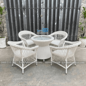 Bàn ghế nhựa giả mây BGNGMBP095