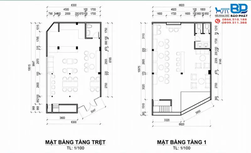 Bản vẽ thiết kế quán cafe nhỏ là kim chỉ nam cho toàn bộ quá trình thi công