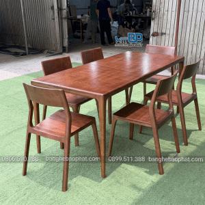 Bộ bàn ghế ăn bằng gỗ ghế november bàn neva