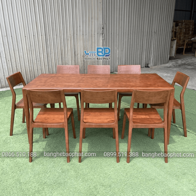 Bộ bàn ghế ăn bằng gỗ ghế november bàn neva
