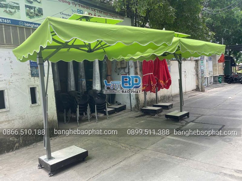 Dù che nắng lệch tâm vuông 2.5 mét màu xanh đọt chuối 19 Dù che nắng lệch tâm 2.5 mét màu xanh đọt chuối