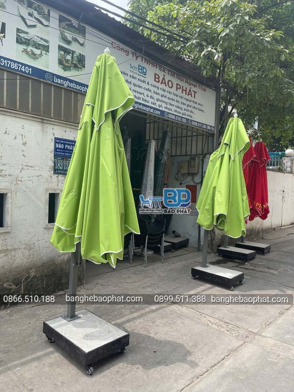 Dù che nắng lệch tâm vuông 2.5 mét màu xanh đọt chuối 22 Dù che nắng lệch tâm 2.5 mét màu xanh đọt chuối