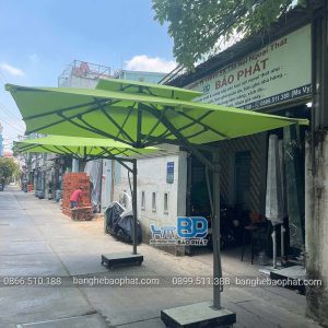 Dù che nắng lệch tâm vuông 2,5 mét tán dù may không bèo 11 Dù che nắng lệch tâm vuông 2,5 mét tán dù may không bèo