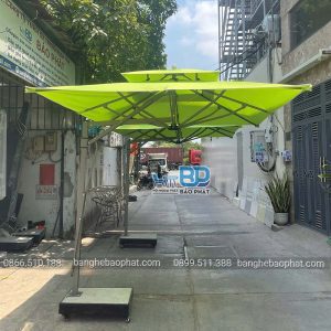 Dù che nắng lệch tâm vuông 2,5 mét tán dù may không bèo 12 Dù che nắng lệch tâm vuông 2,5 mét tán dù may không bèo