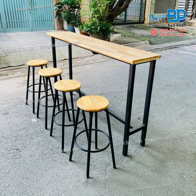 Ghế bar chân sắt thiết kế đa dạng, thích nghi với nhiều không gian