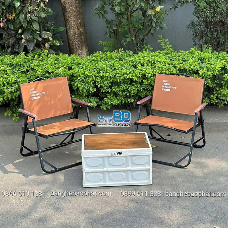Ghế cắm trại Bavai bàn thùng nhựa