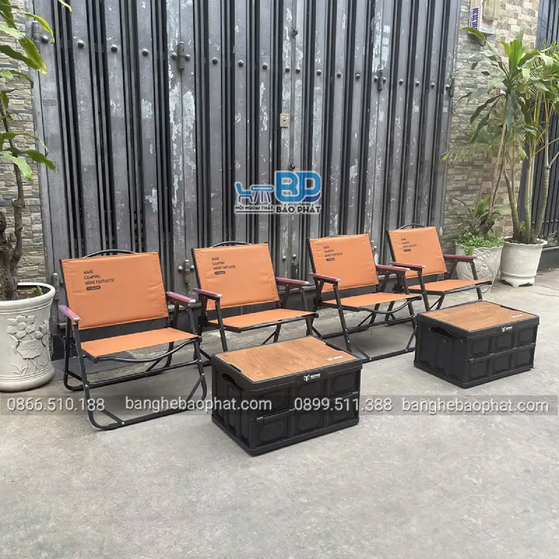Ghế cắm trại với khả năng gấp gọn vô cùng tiện lợi