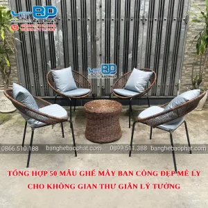 Tổng hợp 50 mẫu ghế mây ban công đẹp mê ly cho không gian thư giãn lý tưởng