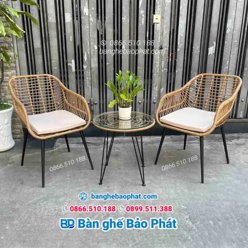 Ghế mây ban công bền bỉ và có tính thẩm mỹ cao