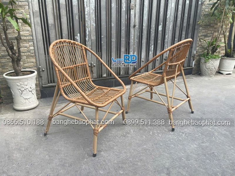 Bàn ghế nhựa giả mây BGNGMBP093 15 ghế nhựa giả mây BGNGMBP093