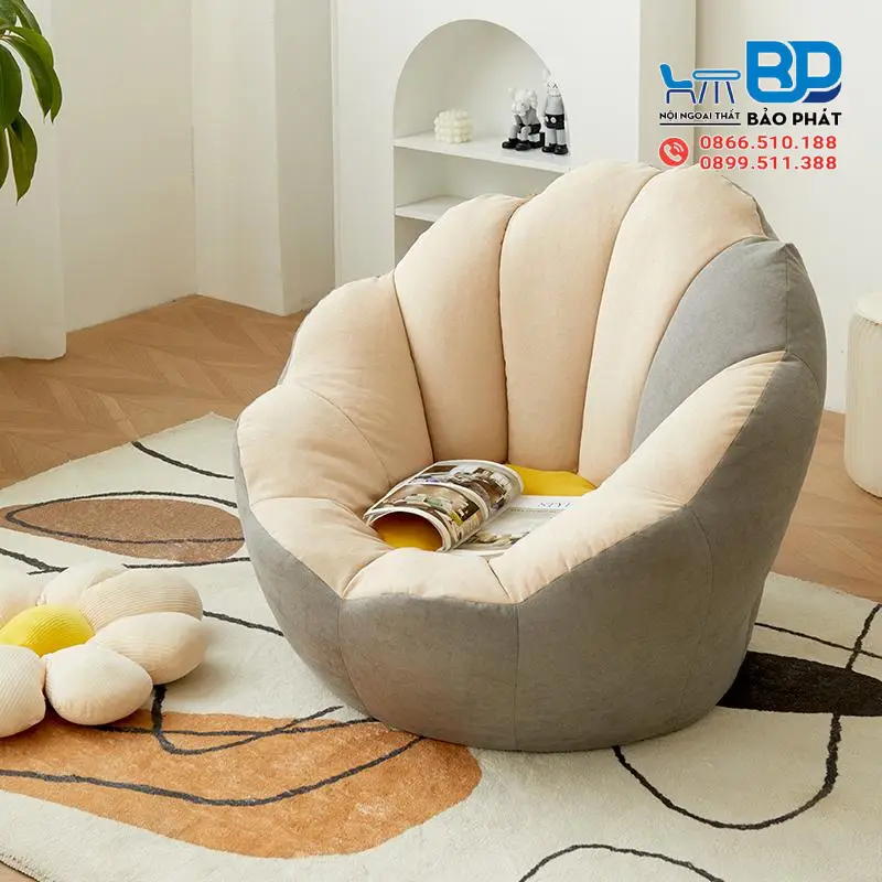 Ghế sofa lười túi đậu phù hợp cho nhiều không gian