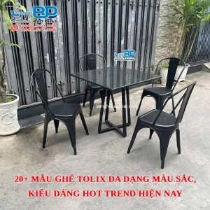 20+ Mẫu ghế tolix đa dạng màu sắc, kiểu dáng hot trend hiện nay
