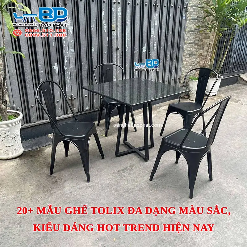 20+ Mẫu ghế tolix đa dạng màu sắc, kiểu dáng hot trend hiện nay