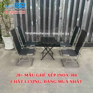 20+ mẫu ghế xếp inox 304 chất lượng, đáng mua nhất [timect]