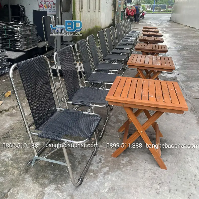 Ghế xếp inox lưng cao loại tốt giá rẻ