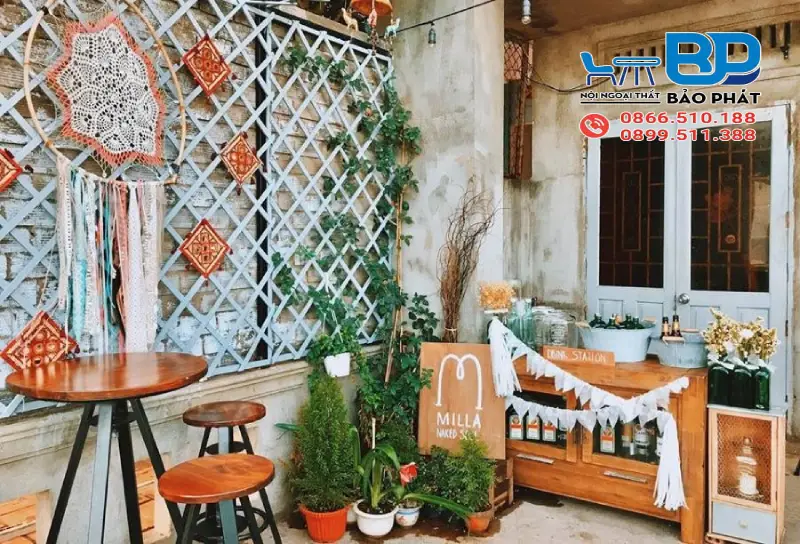 Không gian quán cafe thêm ấn tượng với các vật dụng handmade