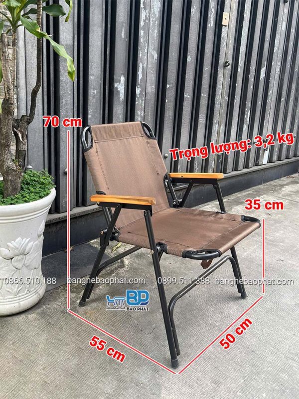 Kích thước ghế camping sport
