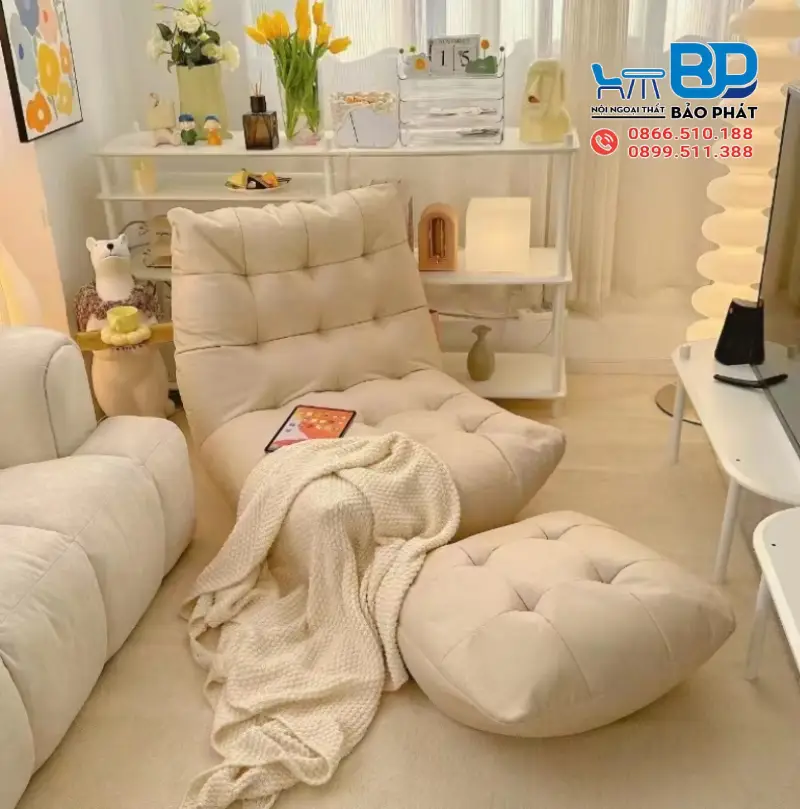 Mẫu sofa lười tiện lợi cho không gian phòng ngủ