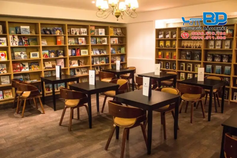 7 Mẫu Mô Hình Quán Cafe 100 Triệu Tối Ưu Chi Phí, Phù Hợp Mọi Mặt Bằng 13 Mô hình quán cafe 100 triệu dạng cafe sách nhỏ