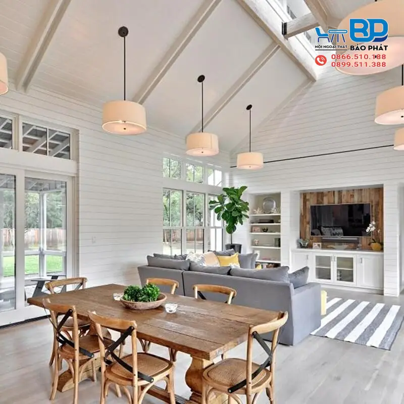 Phòng bếp mang hơi thở đồng quê giản dị