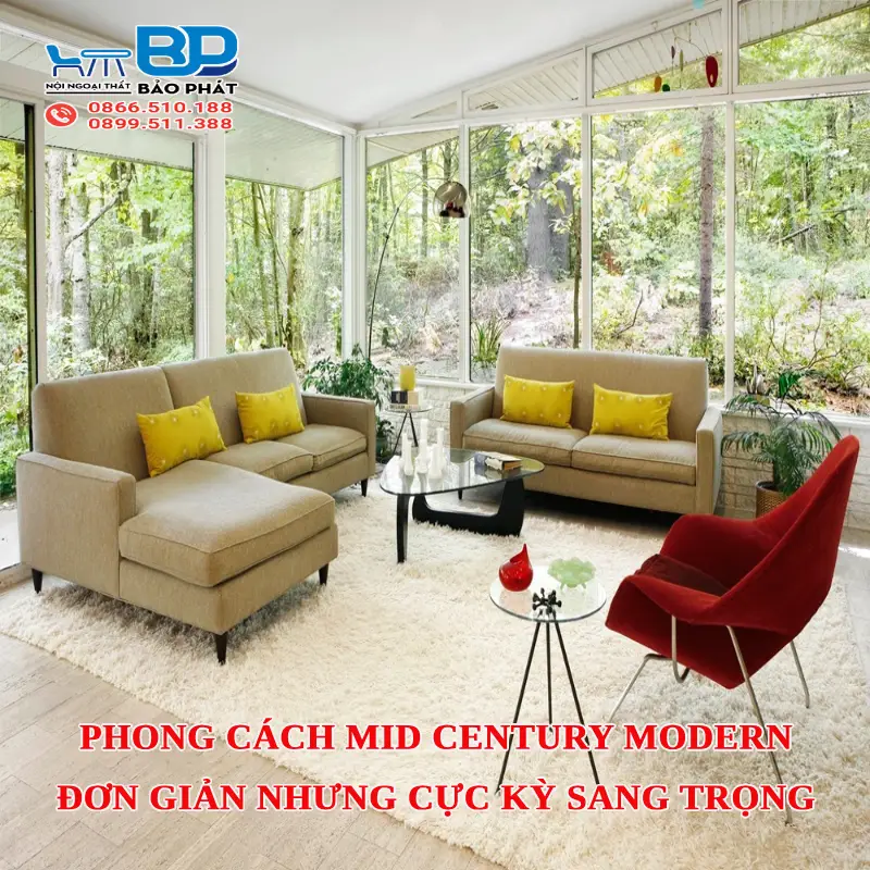 Phong cách Mid Century Modern: Đơn giản nhưng cực kỳ sang trọng