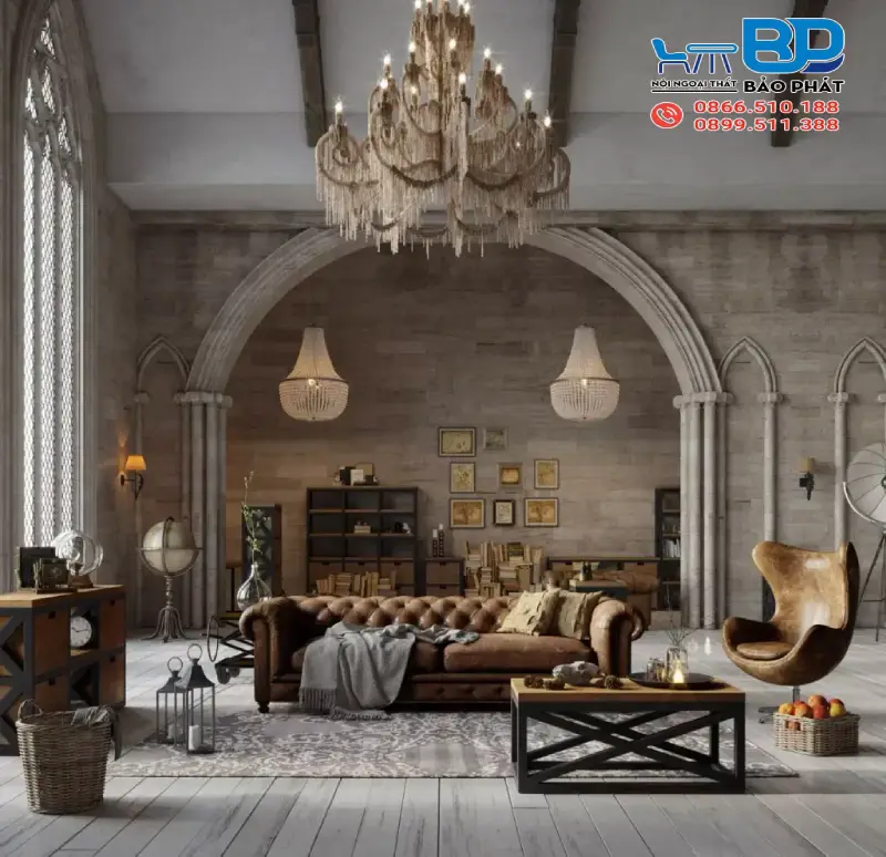 Phong cách thiết kế nội thất Gothic hiện đại