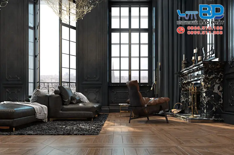 Phong cách thiết kế nội thất Gothic tối giản