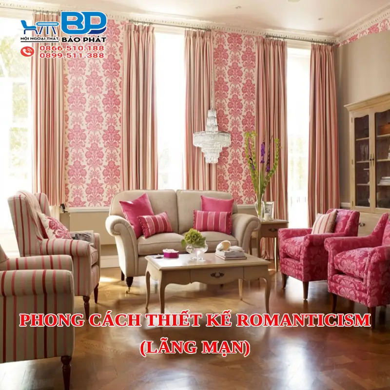 Phong cách thiết kế Romanticism (lãng mạn) – Vẻ đẹp mềm mại chạm đến cảm xúc