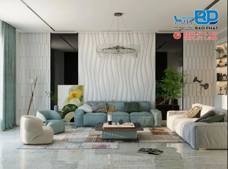 Phòng khách phong cách thiết kế Funky tràn đầy năng lượng