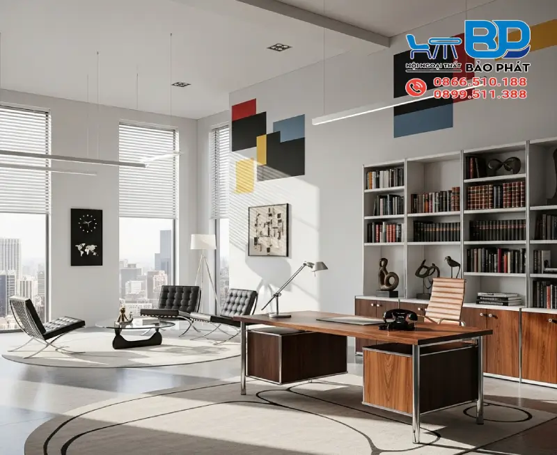 Phòng làm việc phong cách Bauhaus chuyên nghiệp