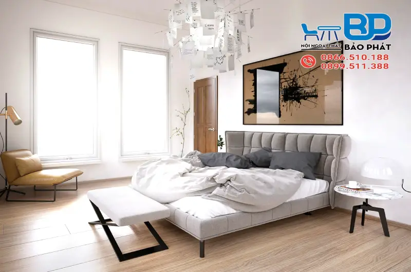 Phòng ngủ phong cách Bauhaus tối giản