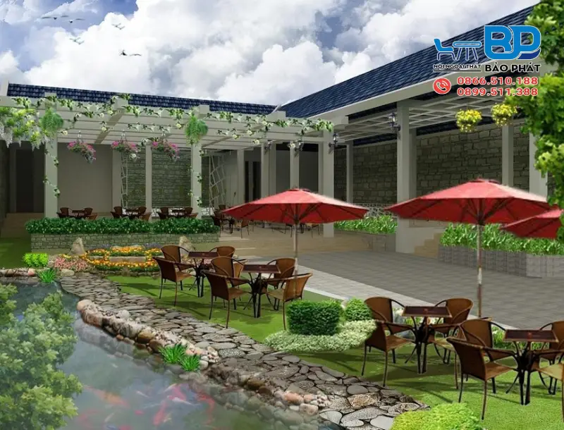 Quán cafe cây xanh mang hơi thở thiên nhiên gần gũi