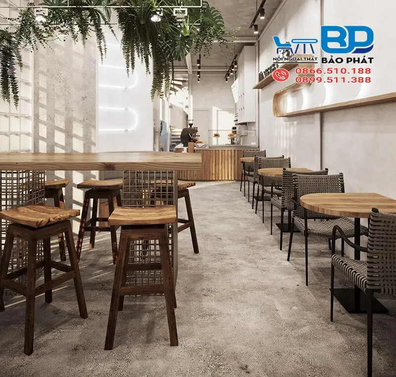 Quán cafe nhà ống cần chú ý vấn đề lấy sáng và thông gió để tránh gây cảm giác bí bách