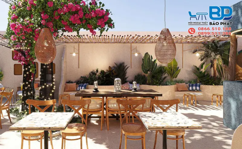 Quán cafe sân vườn diện tích nhỏ là giải pháp tuyệt vời giúp tối ưu chi phí