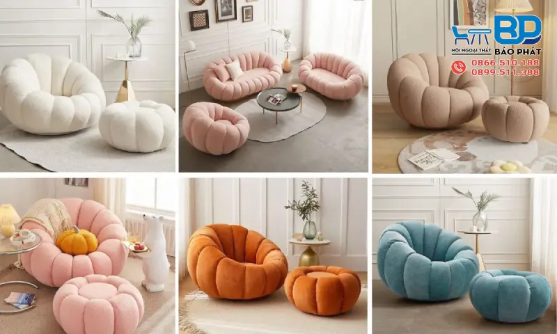 Sofa lười dáng bí độc đáo, đa dạng màu sắc