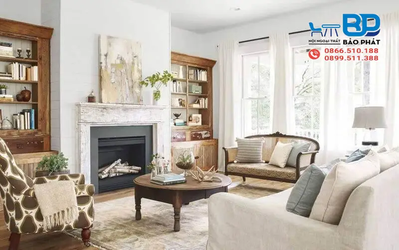 Thiết kế nội thất phong cách đồng quê mộc mạc, gần gũi