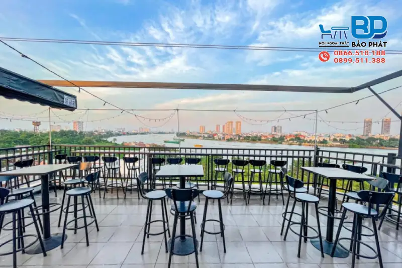 50+ Mẫu Thiết Kế Quán Cà Phê Ngoài Trời Đẹp, Thu Hút 14 Thiết kế quán cà phê ngoài trời phong cách rooftop ngoài trời hiện đại