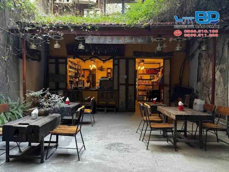 50+ Mẫu Thiết Kế Quán Cà Phê Ngoài Trời Đẹp, Thu Hút 11 Thiết kế quán cà phê ngoài trời phong cách vintage