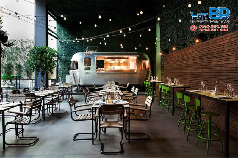 Thiết kế quán cafe bình dân không gian mở