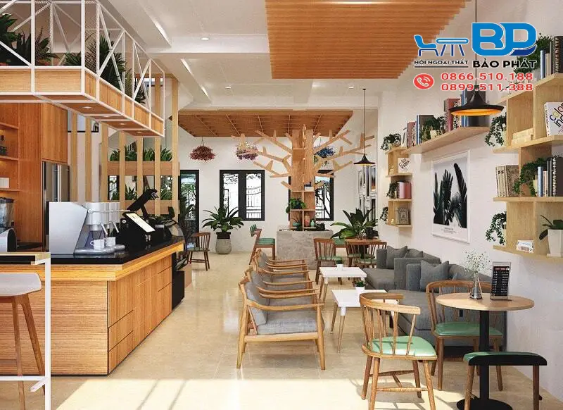 Thiết kế quán cafe hiện đại tối giản (Minimalism) tinh gọn